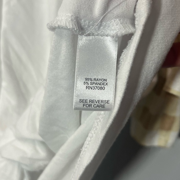 Cato White Knit Top with Tan Paisley Raglan Sleeves Women's Large - Picture 5 of 5